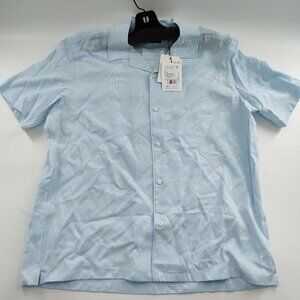 Theory Irving Sketch Shirt Skylight Multi Sketch Floral